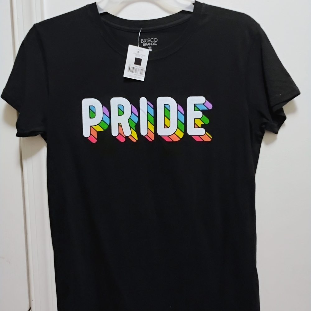 Gildan Black Pride Rainbow T-Shirt